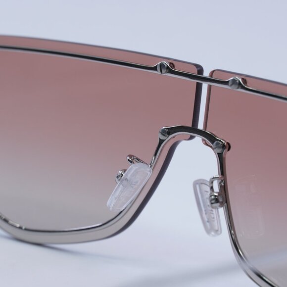 🕶️ New Fendi FE40096U 16T Sunglasses - Palladium Frame, Bordeaux Lenses - Picture 8 of 12